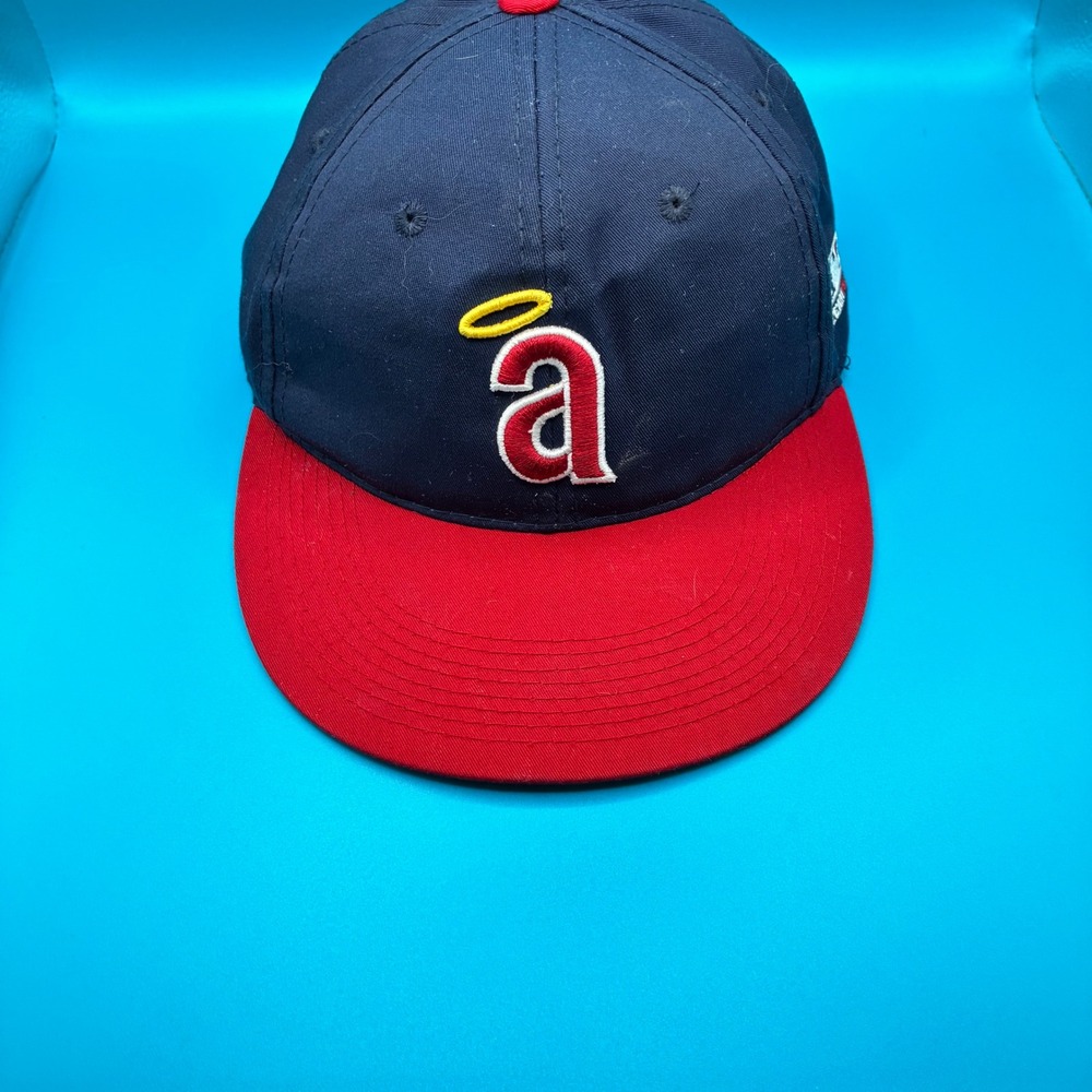 Vintage California Angels Hat Cooperstown Collection OC Sports MLB Navy Red Cap